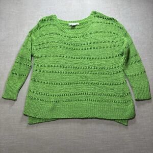 August Silk Lime Green Crochet Top